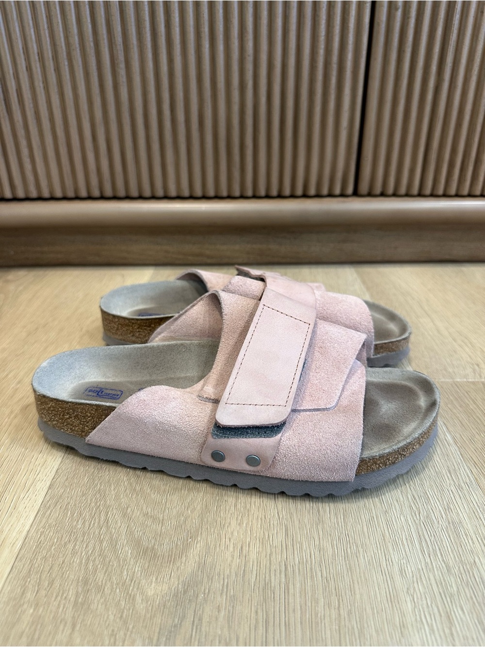 Birkenstock Kyoto sandals soft pink suede size 36